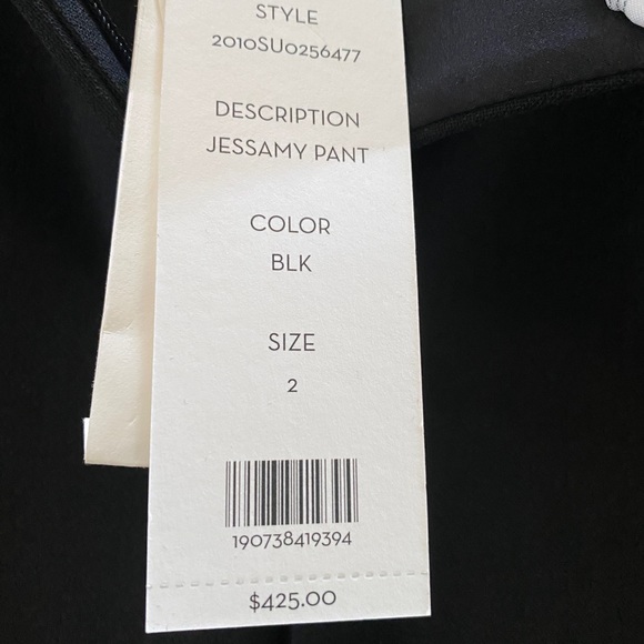 NEW Veronica Beard Jessamy Front-Slit Pants in Black - Size 2 - Picture 7 of 10
